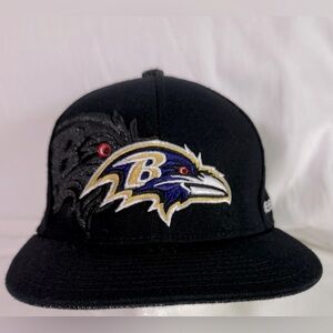 Baltimore Ravens Reebok Onfield Black & Purple Hat Like New Size S/M